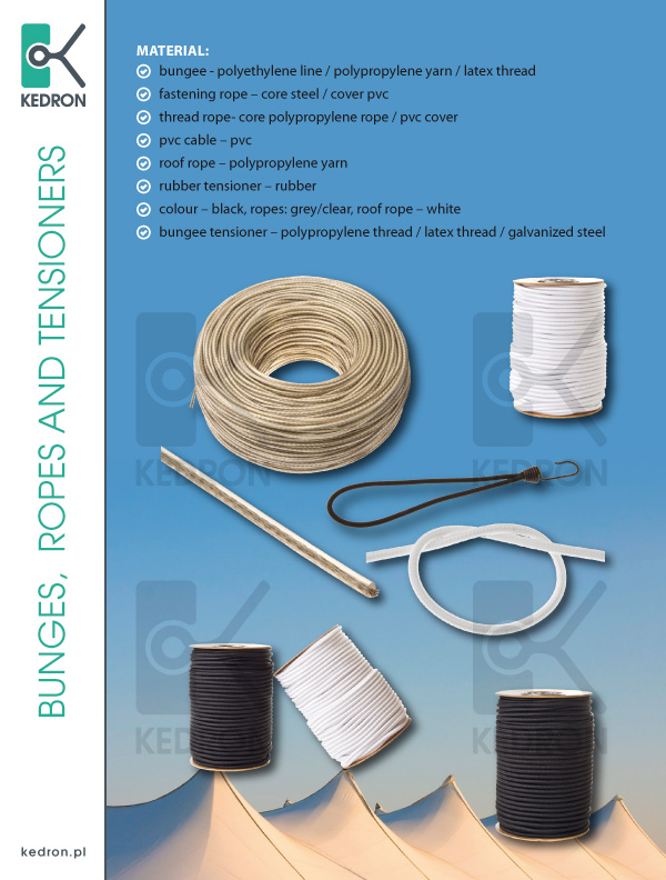 Elastic ropes / Lines / Tensioners